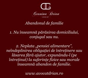 abandon de familie