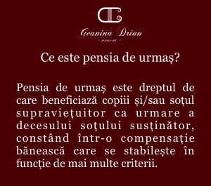 pensia de urmaș