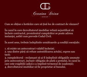 Dezvoltatorul imobiliar nu a respectat termenul? Geanina DRIAN | Avocat Iasi