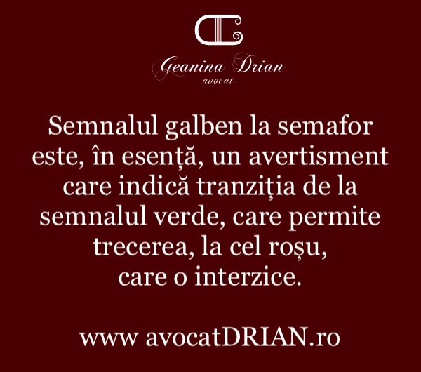 trecerea pe galben la semafor