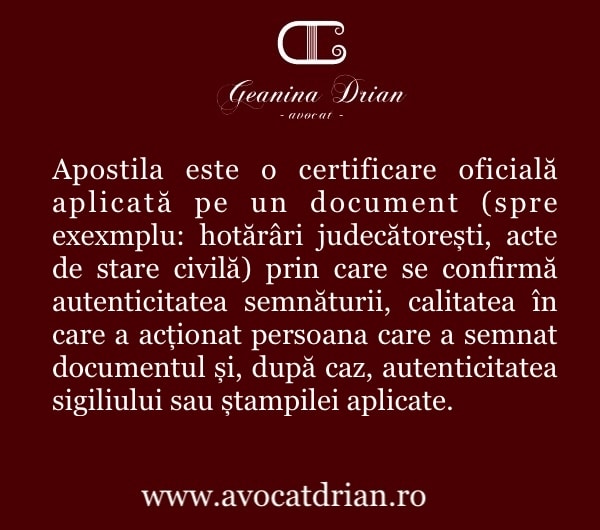 apostila ce este apostila avocat DRIAN avocat apostila